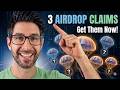 🔥 3 New Airdrops Just Dropped - Claim Them Before They End 🔥