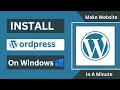 Install Wordpress on Windows using MAMP | Make website using Wordpress in a minute