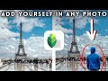 How to ADD YOURSELF to any PHOTO/ Snapseed Editing Tips and Tricks (iOS and Android)