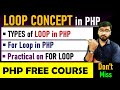 PHP Tutorial - For Loops in php | PHP For Loop | php tutorial for beginners #php
