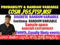 JNTUH COSM | P\u0026S | MSF 2-1 B.Tech Maths| Probability Randam Variables |Btech cosm|probability random