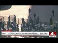 Protesters surround LA federal building amid ‘No Kings' protests