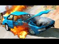 High Speed Hill Climb Race Ends In Fiery EXPLOSION! Insane Racing Scenarios! - BeamNG Drive