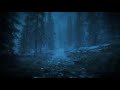 Skyrim - Night Rain Ambiance 2 (ambient music, raindrops, crickets, trees)