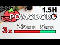 1.5H Pomodoro Technique | Study Timer 3x 25 Min | Focus Session