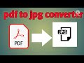 How to convert PDF to JPG without using any software