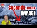 Massive Avalanche Near Mont Blanc Caught on Camera ! Skiers RUNNING ⚠️