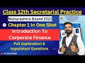 Class 12th | SP | Chapter 1 In One shot | Introduction to Corporate Finance | Full Explanation