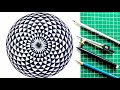 How to draw Geometrical eye /Geometric design /Rainbow Art