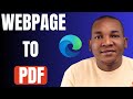 How to Save a Web Page (Online Article) as PDF from Microsoft Edge Web Browser into Windows PC