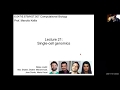 MIT CompBio Lecture 21 - Single-cell genomics (Fall 2019)