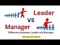 Difference between Leader and Manager in Hindi