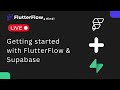 Flutter Supabase Tutorial Without Code | FlutterFlow Supabase Tutorial Video Live  Part-1