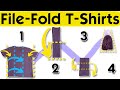 How to FILE-FOLD T-Shirts like Marie Kondo: Step-by-step