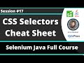 Selenium Java Training - Session 17  - CSS Selectors - Cheat-sheet