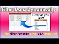 Filter Data Dynamically in Excel (Hindi)