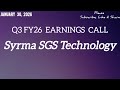 Syrma SGS Q3FY26 Earnings Call | Syrma SGS Technology Ltd Q3FY26 Earnings Concall