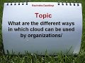 T- 25- Lesson 236 Cloud Computing- Service and Deployment Models