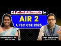 From failing 4 Prelims to AIR 2 in 5th Attempt | Rajeshwari Suve M | USPC CSE 2025