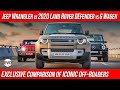 2020 Land Rover Defender vs Jeep Wrangler vs Mercedes G Class Exclusive Comparison Test | evo India