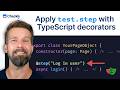 Apply Playwright test steps with TypeScript decorators