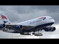 BIG Planes Landing At London Heathrow A380, A340, B747, B787, B777, A330