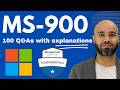 MS-900 Exam Practice: 100 Microsoft 365 Fundamentals Questions with Answers \u0026 Explanations