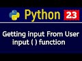 Getting input from user or Input Statement or input Function in Python Hindi