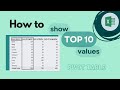 Excel Pivot Table: How to Show Top 10 Values