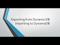 Exporting from the DynamoDB.  Then Importing to the DynamoDB