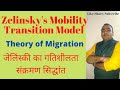 Mobility Transition Model by Zelinsky( Theories of Migration) गतिशीलता संक्रमण सिद्धांत