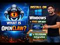 OpenClaw Full Tutorial (2026) 🚀 Install on Windows + FREE API Key + Telegram Bot Setup #openclaw