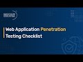 Web Application Penetration Testing Checklist