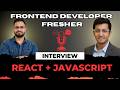 React and JavaScript Developer Mock Interview | FRESHER | Real Interview Questions