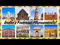 Famous Indian Monuments for Kids 🇮🇳 | Taj Mahal, Red Fort, India Gate | Learn Indian Monuments