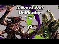 Dawn of War Unification: 1 vs 1 Tyranids (Grindan) vs Necrons (Focus)