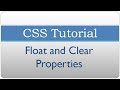 CSS Tutorial 28 - Float and Clear Properties