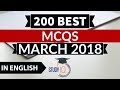 200 Best current affairs March 2018 in English - IBPS PO/SSC CGL/UPSC/PCS/KVS/IAS/RBI Grade B 2018