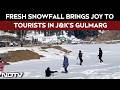 Jammu \u0026 Kashmir News | Fresh Snowfall Brings Joy To Tourists In Gulmarg