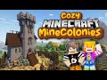 Cozy MineColonies City Builder in Minecraft Longplay - Listen for Game, Work, Study, Sleep - Ep 4