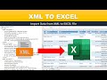 How to Get XML Records in Excel File |Import XML file in Excel | Convert XML to Excel | Without VBA