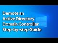 How to demote an Active Directory Domain Controller