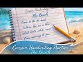 Cursive Handwriting Practice | The Beach Paragraph Writing for Beginners