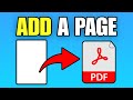 How To Add a Page in PDF File (Step By Step)