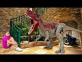 Dinosaurs are EVERYWHERE: Suitcase Hide and Seek Challenge \u0026 More Kids Stories