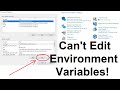 Can't Edit System Variables in Control Panel | Best Solution | Watch It ! | Update as of Feb 2021