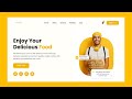 Food Delivery Web Design using HTML, CSS, and JavaScript