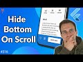 Flutter Tutorial - How To Hide Bottom Navigation Bar On Scroll | Hide/Show Animation