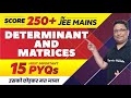 DETERMINANT AND MATRICES - 15 Most Important PYQs in 1 Shot || JEE Main