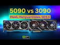 RTX 5090 vs 3090 - EP2: Flux.1-dev, HunyuanVideo, Stable diffusion 3.5 Large running on GPU